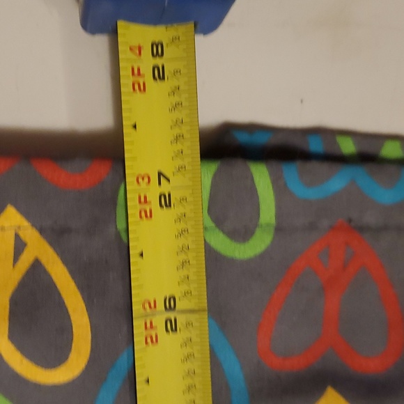 Jockey Scub Women's Top overlap V- Neck Pullover Gray w/ Peace Heart Print - Picture 7 of 7